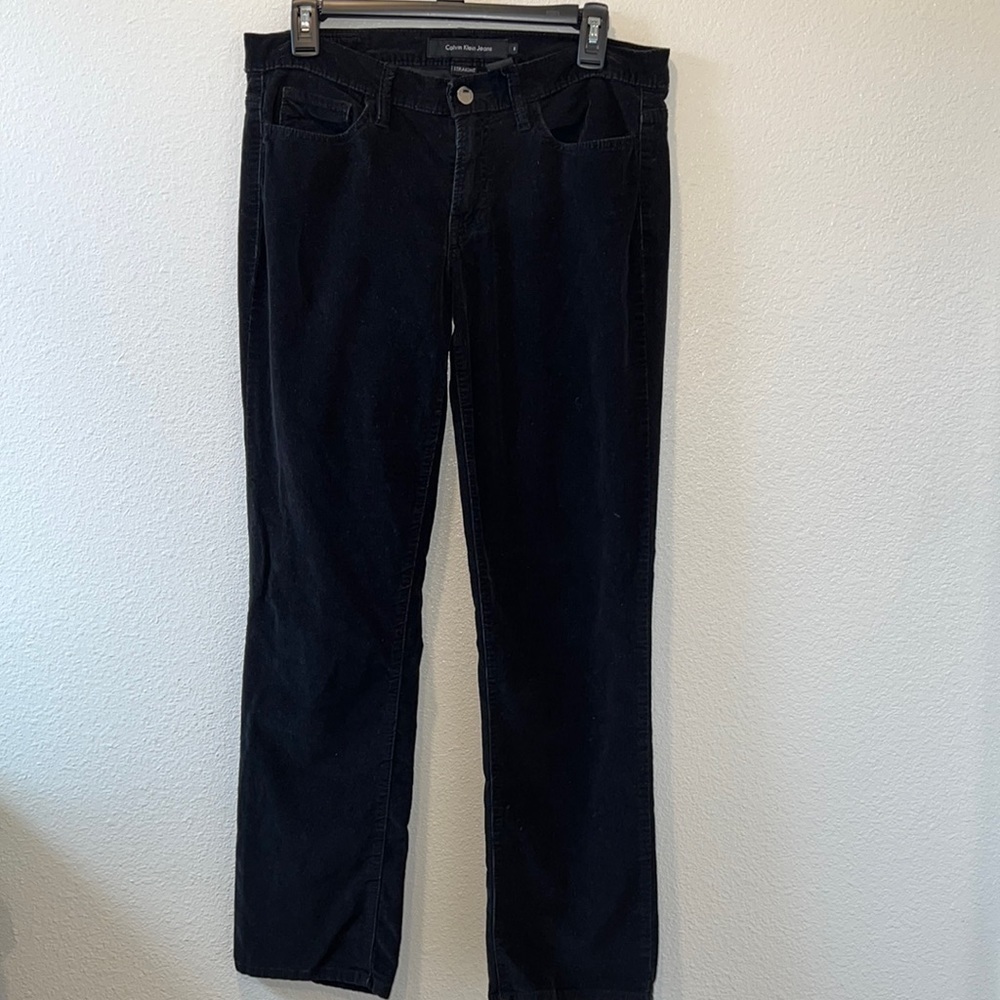 Womens Calvin Klein Straight Leg Cords Black Sizes 6